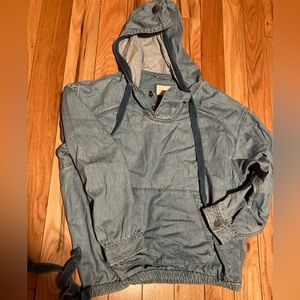 American Eagle denim pullover NWT